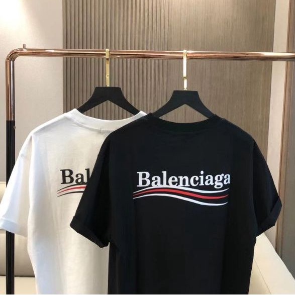 Áo Thun Balenciaga Tay Ngắn Chất Liệu 100% Cotton Thời Trang Dành Cho Nam Và Nữ