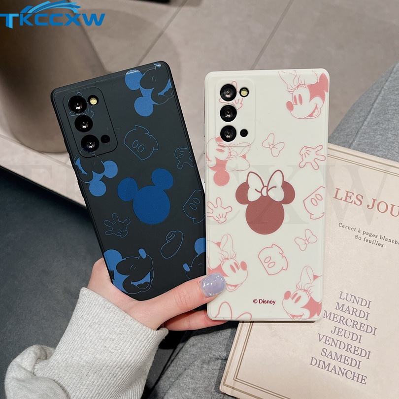Ốp Điện Thoại TPU Hình Mickey Minnie Cho Samsung Galaxy S22 S21 S20 S10 Plus Note 20 S20 S21 S22 Ultra S20 S21 FE Note 10+