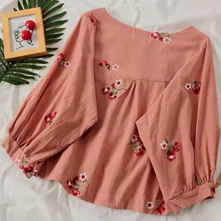 [ sẵn trắng] Áo tay bồng ulzzang