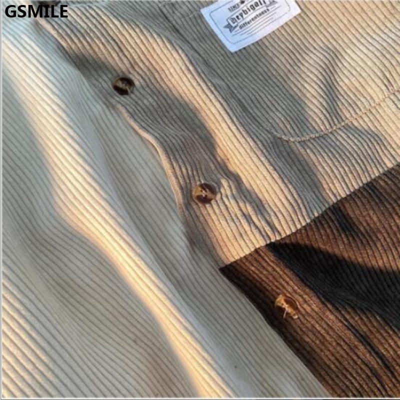 Áo Sơ Mi Dài Tay Phối Màu Gsmile Dáng Unisex Form Rộng Heybigall  Unisex