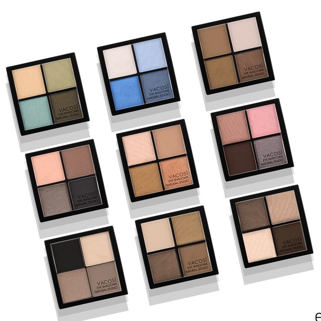 Phấn mắt 4 màu Vacosi (hộp vuông) - VACOSI 4-SQUARE EYESHADOW