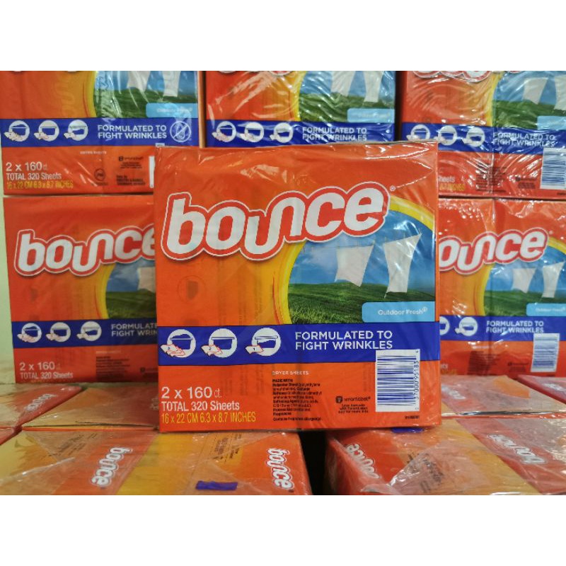 Giấy thơm sấy quần áo bounce lốc 160×2 nhập khẩu Mỹ