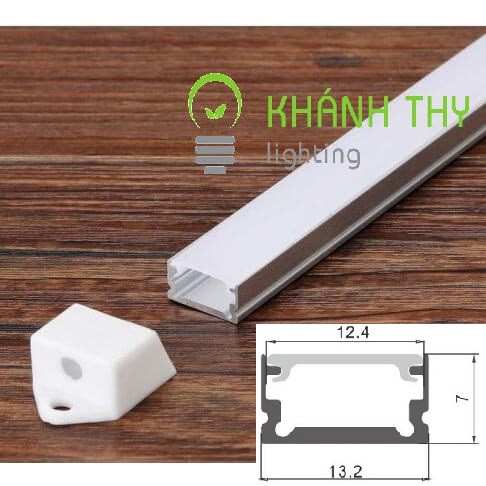 đèn led thanh nhôm lắp nổi 13x7mm tủ bếp kích thước theo yêu cầu