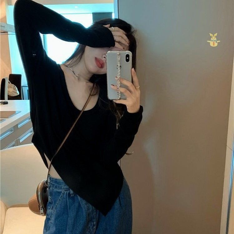 Áo thun tay dài cổ tròn thiết kế độc đáo thời trang COZOK