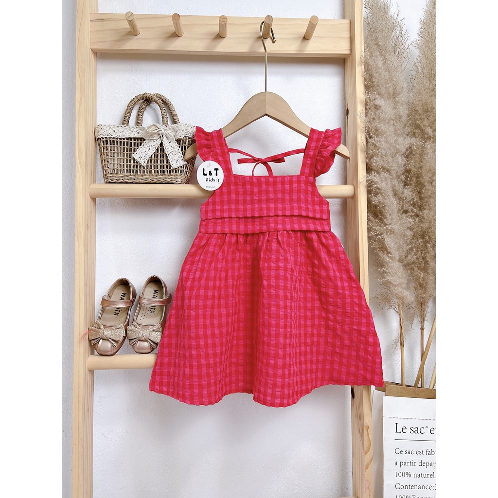 SALE VÁY KARO MỀM MỊN VÁY XÒE BÉ GÁI CỰC XINH(VKR)