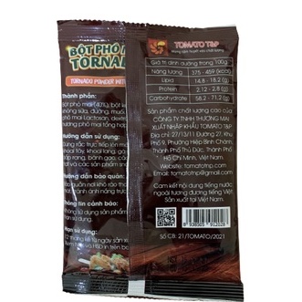 Bột Phô Mai Cam Lắc TORNADO - Vị CAY - Gói 100gr
