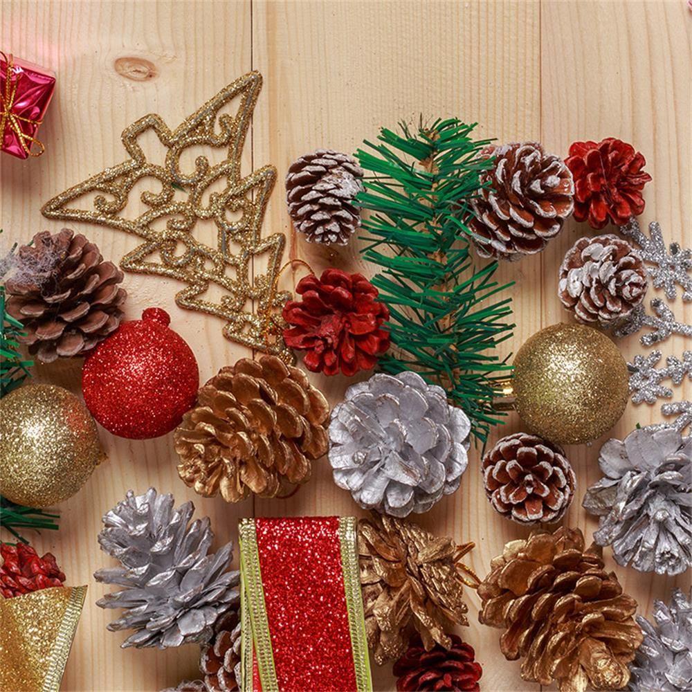 GOGOUP 9Pcs/set Christmas Tree Ornament DIY Craft Party Supplies Hanging Ball