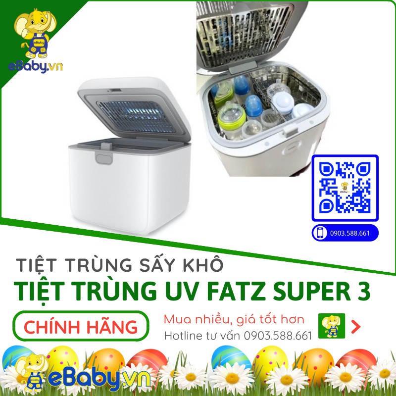 [BÁN LẤY TƯƠNG TÁC] MÁY TIỆT TRÙNG SẤY KHÔ UV - SUPER 3 CHÍNH HÃNG FATZ BABY - FB4715