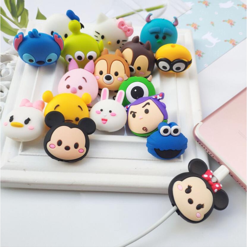 Đầu Bảo Vệ Cáp Sạc usb Hình Thú Đáng Yêu Cho iphone / samsung android