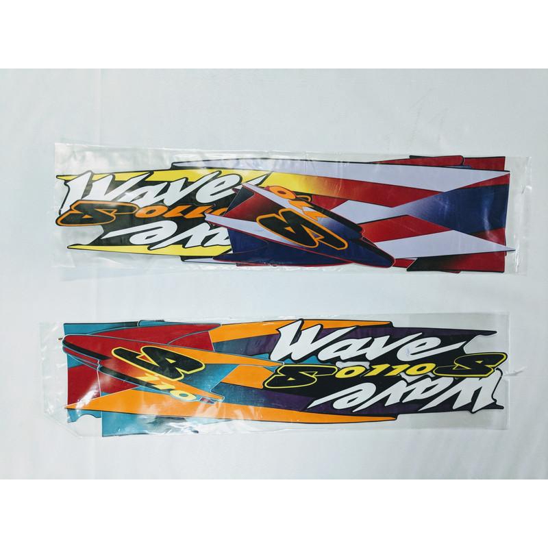 Tem trang trí xe máy Wave S110 THÁI, Tem ZIN 3 lớp ( XANH NGỌC )