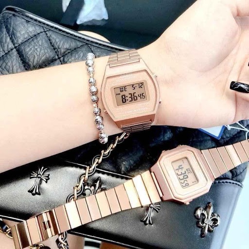 [Chính hãng] Đồng hồ casio nữ B640 rosegold authentic