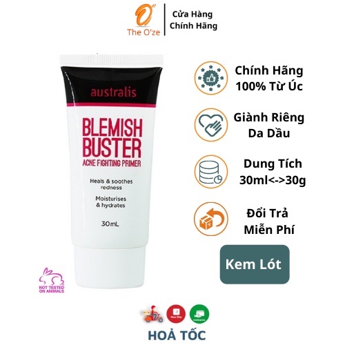 Kem Lót Cho Da Mụn Giúp Giữ Ẩm - Australis Blemish Buster 30ml