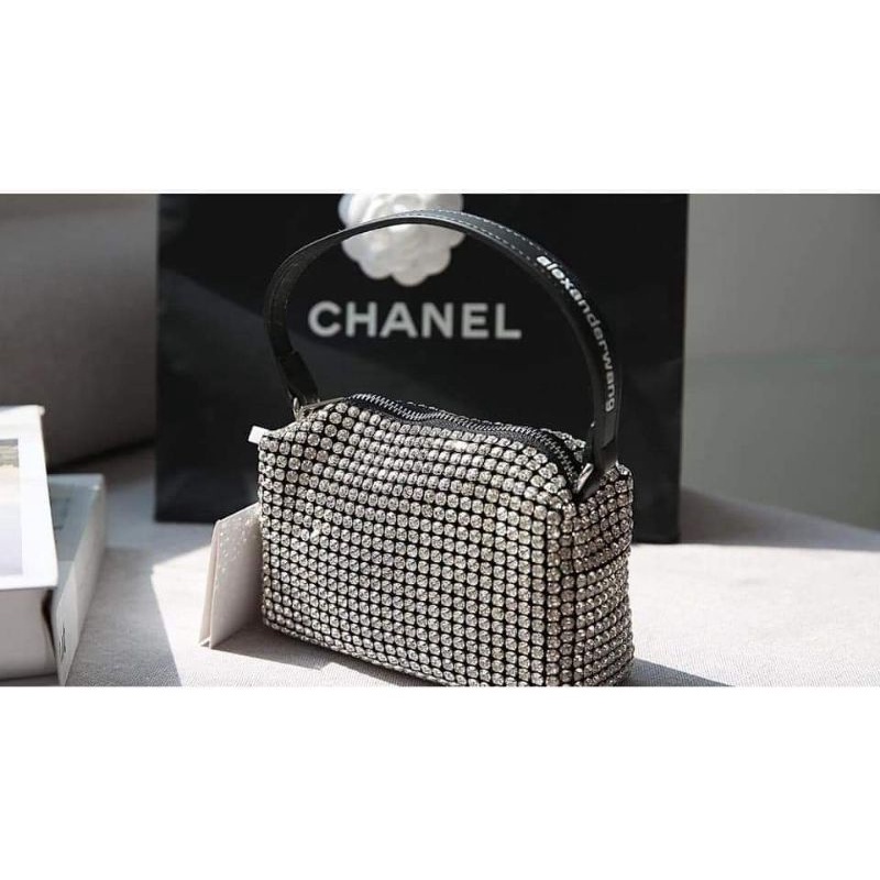 Túi chữ W đá quai vòm size 17cm cực xinh