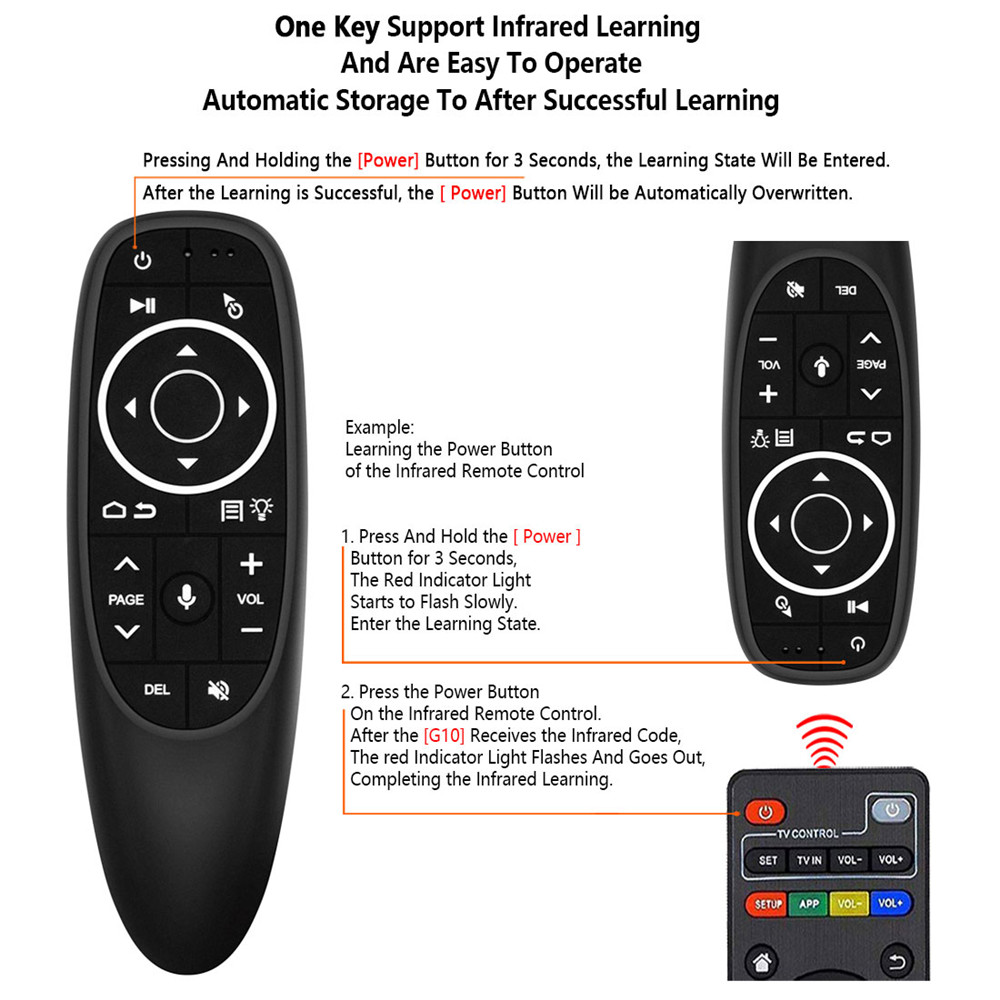 Điều khiển từ xa bằng giọng nói G10S pro cho Android Tv Box máy tính bàn