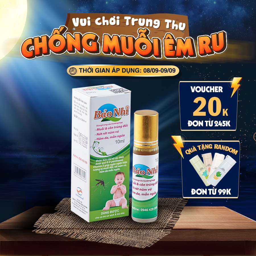 Lăn bôi vết muỗi đốt và côn trùng cắn Bảo Nhi,chống hăm da, mẫn ngứa do muỗi và các loại côn trùng đốt