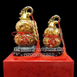 Hồ lô vàng phong thuỷ trưng bày Đá phong thuỷ Gia Cát