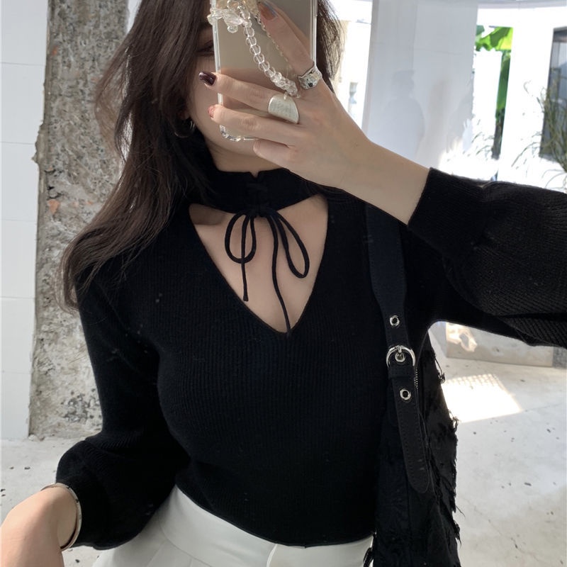 Áo len COZOK tay dài cổ chữ V khoét sâu thời trang