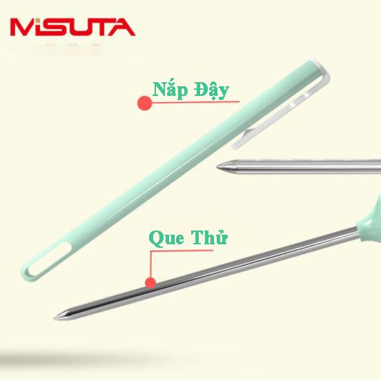 Nhiệt kế đo nước pha sữa, đo nhiệt độ nước, thức ăn Misuta