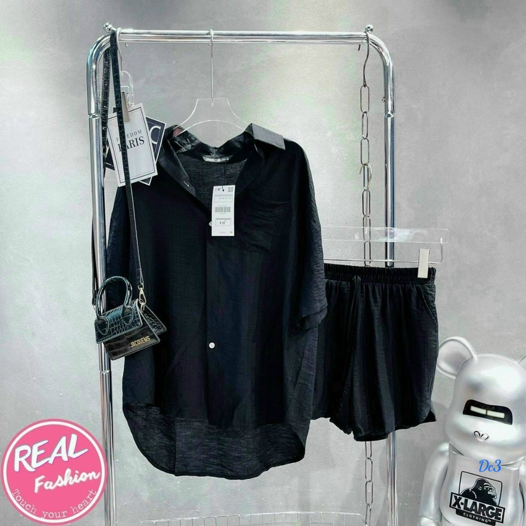 [Set sale 50%] Set đùi cá tính năng động với quần đùi cụt kèm áo form rộng với phong cách giấu quần cuốn hút