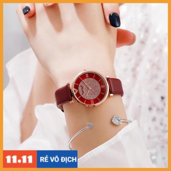 [Hàng chính hãng]  Đồng hồ nữ GOGOEY 6007 hàng chính hãng dây da mềm mỏng ôm tay