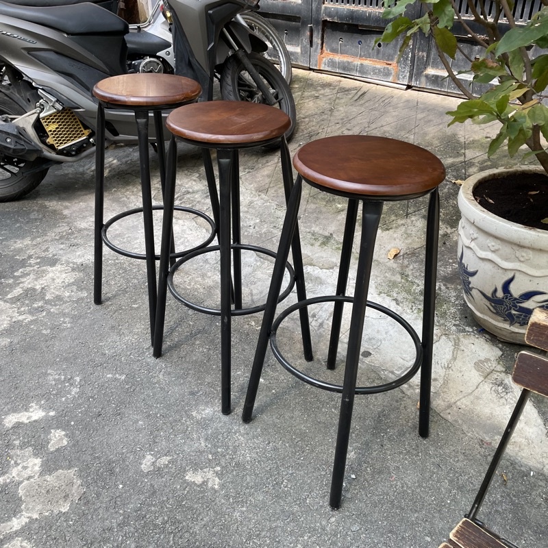 GHẾ QUẦY BAR, BAN CÔNG, CLUP CÓ TỰA CAO 75CM MỚI - BẢO HÀNH 1 NĂM