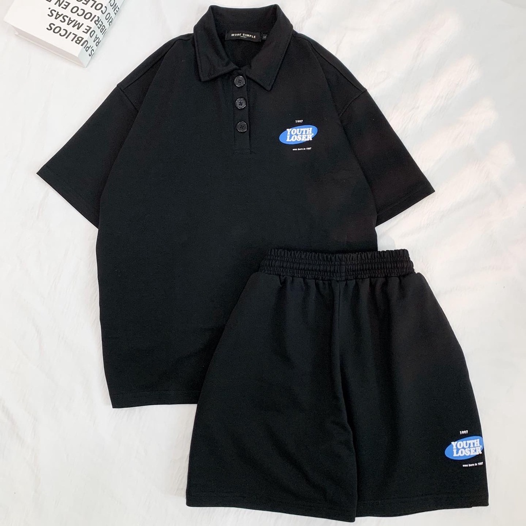 Set LOSE Đồ Nam Nữ Unisex Oversize Thun Da Cá Phong Cách Ulzzang - Yowol Sg