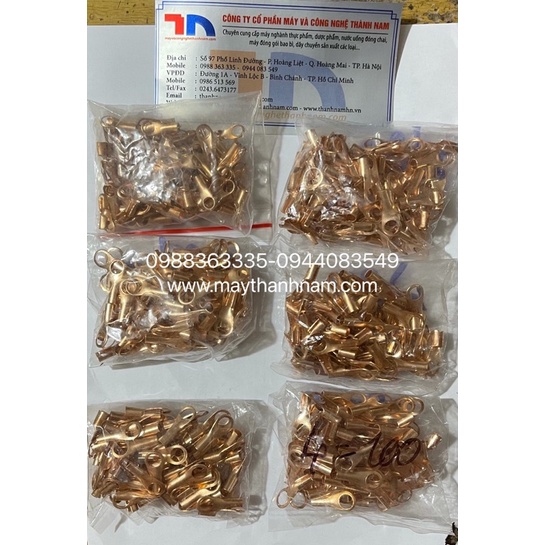 Cốt đầu dây nhiệt dùng cho dây 3mm,4mm,5mm-  set 6 cốt đồng dây điện trở máy dán túi nylon