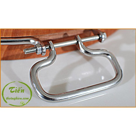 Thớt nghiến xuất khẩu đường kính 35cm  có đai inox