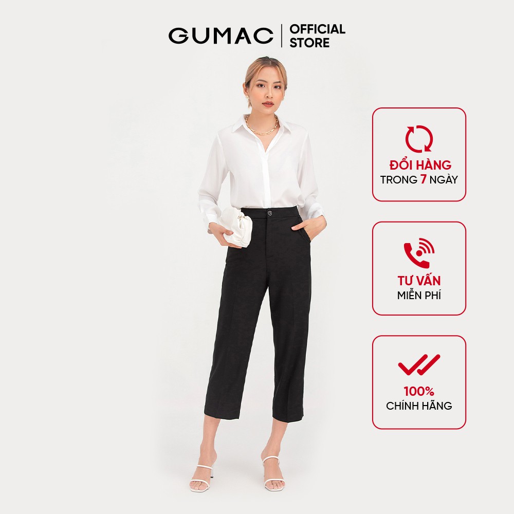 [Mã WABRGU33 giảm 10% tối đa 30k đơn từ 99K] Quần tây nữ ống suông GUMAC form basic công sở QB752
