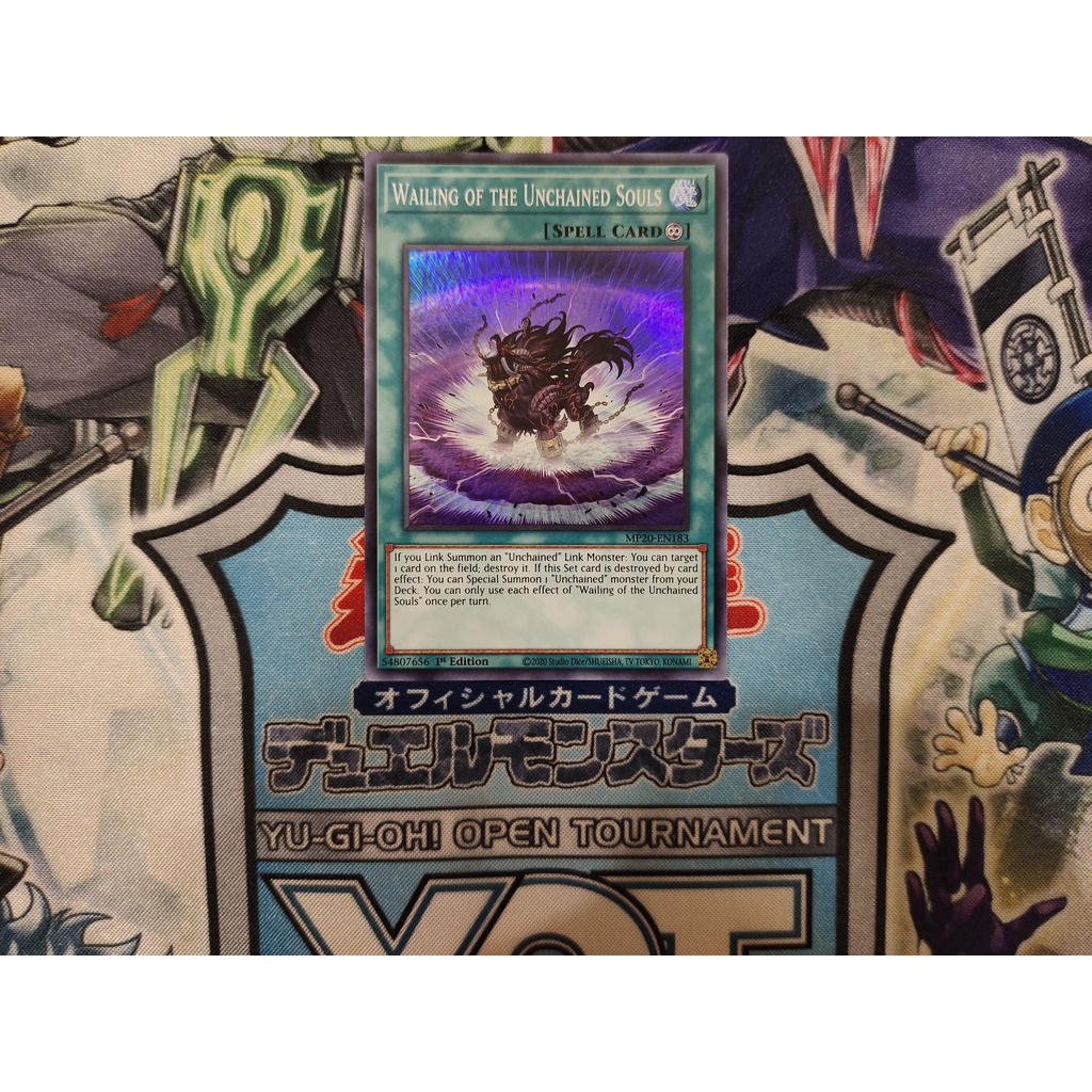 Thẻ bài Yugioh chính hãng Wailing of the Unchained Souls - MP20-EN183 - Super Rare 1st Edition