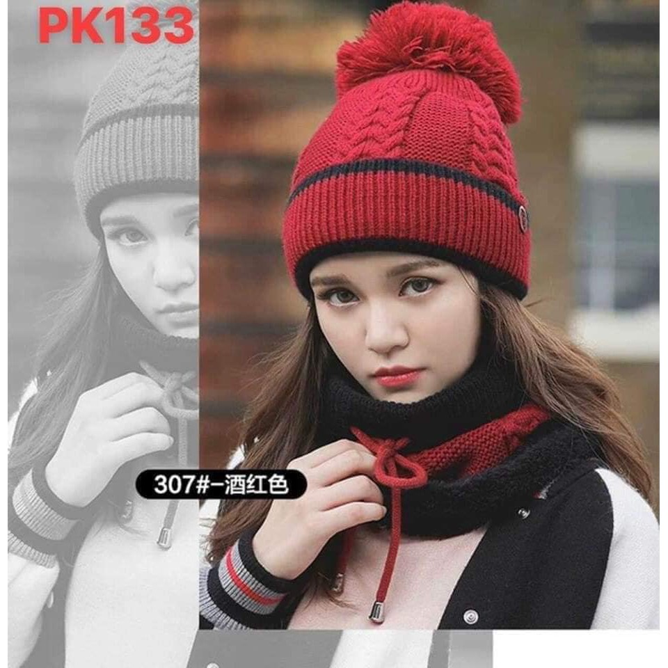 Sét mũ len nữ kèm khăn 3.1