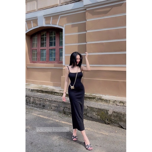 Đầm body 2 dây dáng dài size 40 - 58 kg