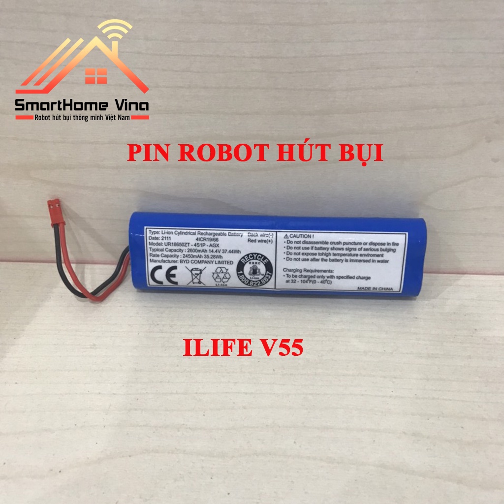 Pin robot hút bụi ILIFE V55, bảo hành 3 tháng, lỗi 1 đổi 1.