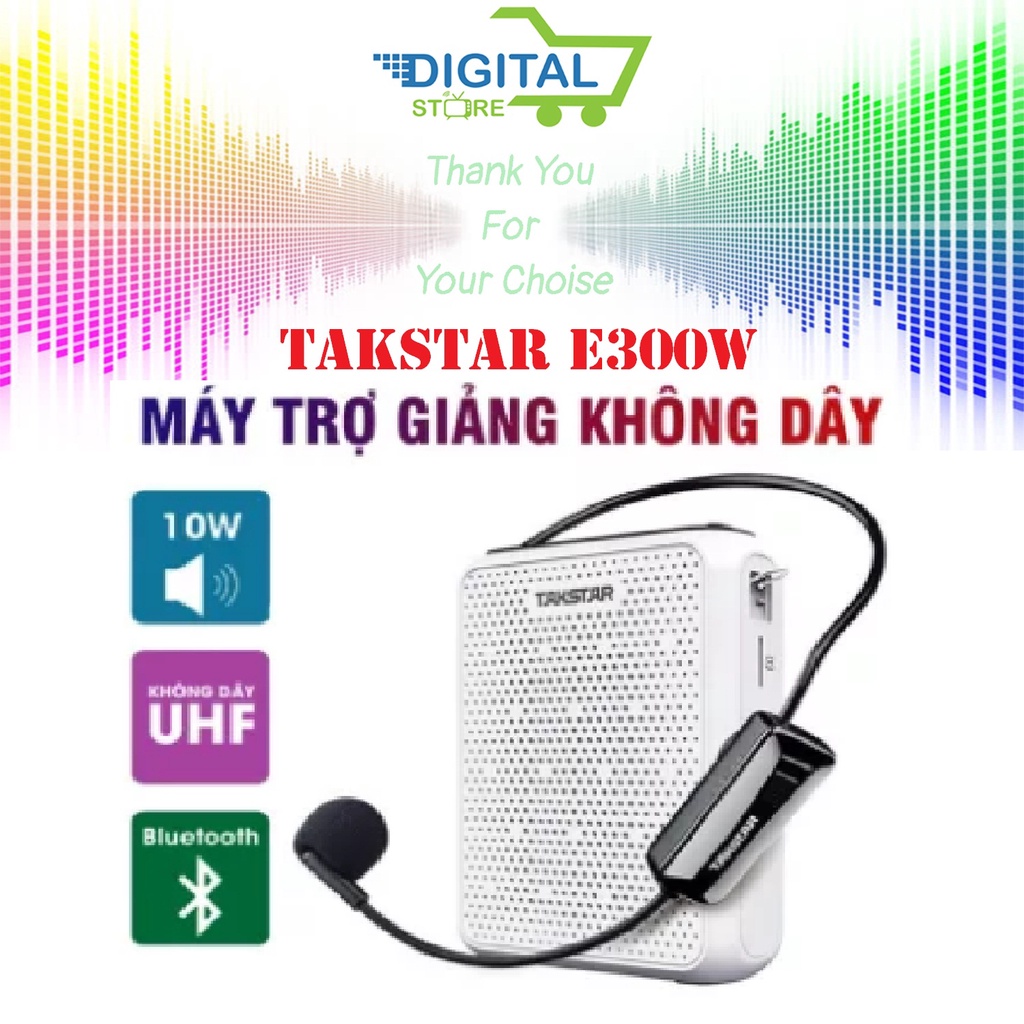 Máy trợ giảng không dây Takstar E300W, Loa trợ giảng dành cho giáo viên, hướng dẫn viên, bán hàng. Míc trợ giảng ko dây