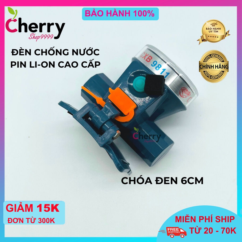 Đèn Pin Đội Đầu ánh sáng mạnh chống nước  Ánh sáng vàng hoặc Ánh sáng trắng NO 9811