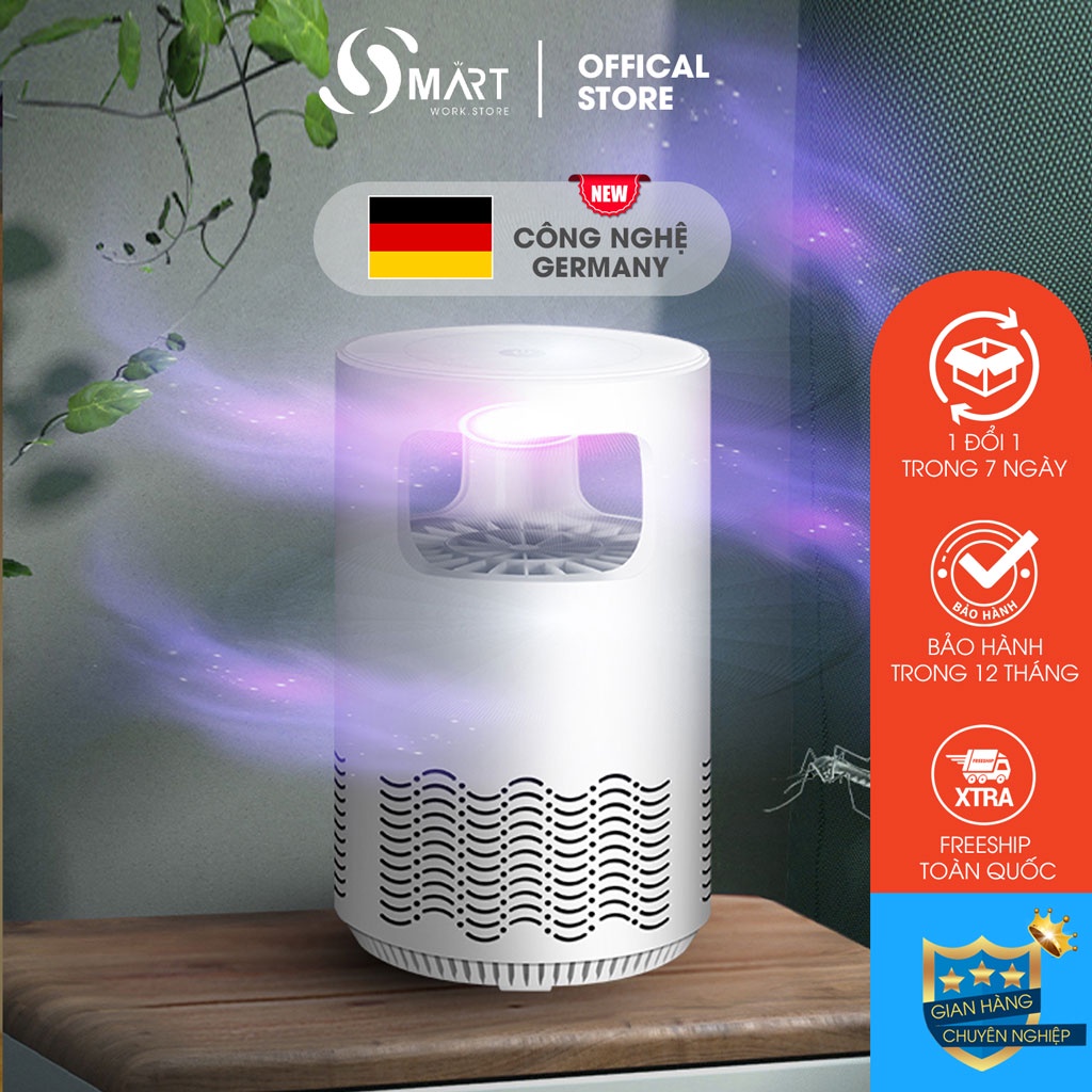 Đèn Bắt Muỗi, Máy Bắt Muỗi Côn Trùng Thông Minh SmartWork [Công Nghệ Đức - Đèn Led UV Tím]