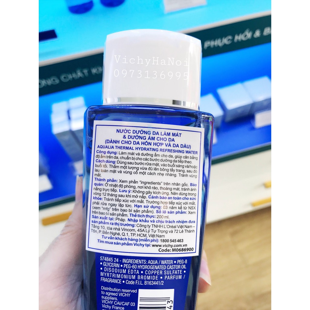 Nước Cân Bằng Làm Săn Da, Loại Bỏ Độc Tố Cho Da Hỗn Hợp & Da Dầu Vichy Aqualia Thermal Hydrating Refreshing Water 200ml | BigBuy360 - bigbuy360.vn