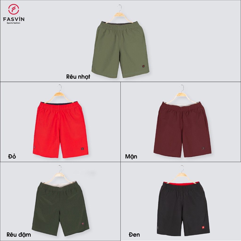 Quần đùi nam thể thao Fasvin Q20201.SG vải gió chun mềm mại co giãn phù hợp hoạt động thể thao