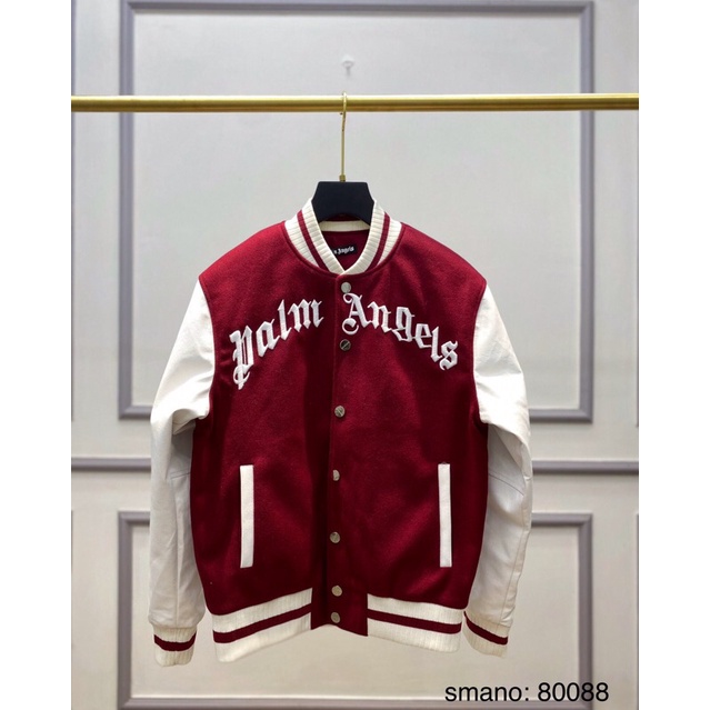 Áo khoác nỉ bomber gấu palm angels mùa thu đông, mặc nam nữ, đơn đôi nhóm, ảnh thật