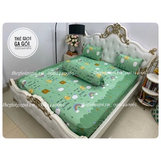 Bộ Ga Thun Lạnh Hàn Quốc 4 món ( 1 ga bọc + 2 vỏ gối nằm + 1 vỏ gối ôm)