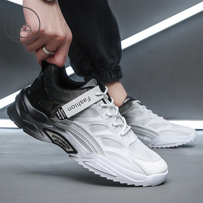 Giày thể thao nam Loang màu siêu đẹp- Giày sneaker có 2 màu xanh và đen cực êm chân