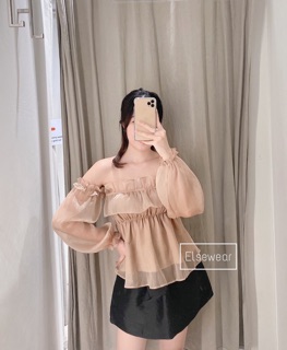 Áo trễ vai bèo dài tay