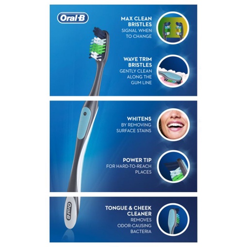 [Hàng Mỹ] Set 08 Bàn Chải Đánh Răng Oral-B CrossAction Advanced Toothbrushes, Max clean