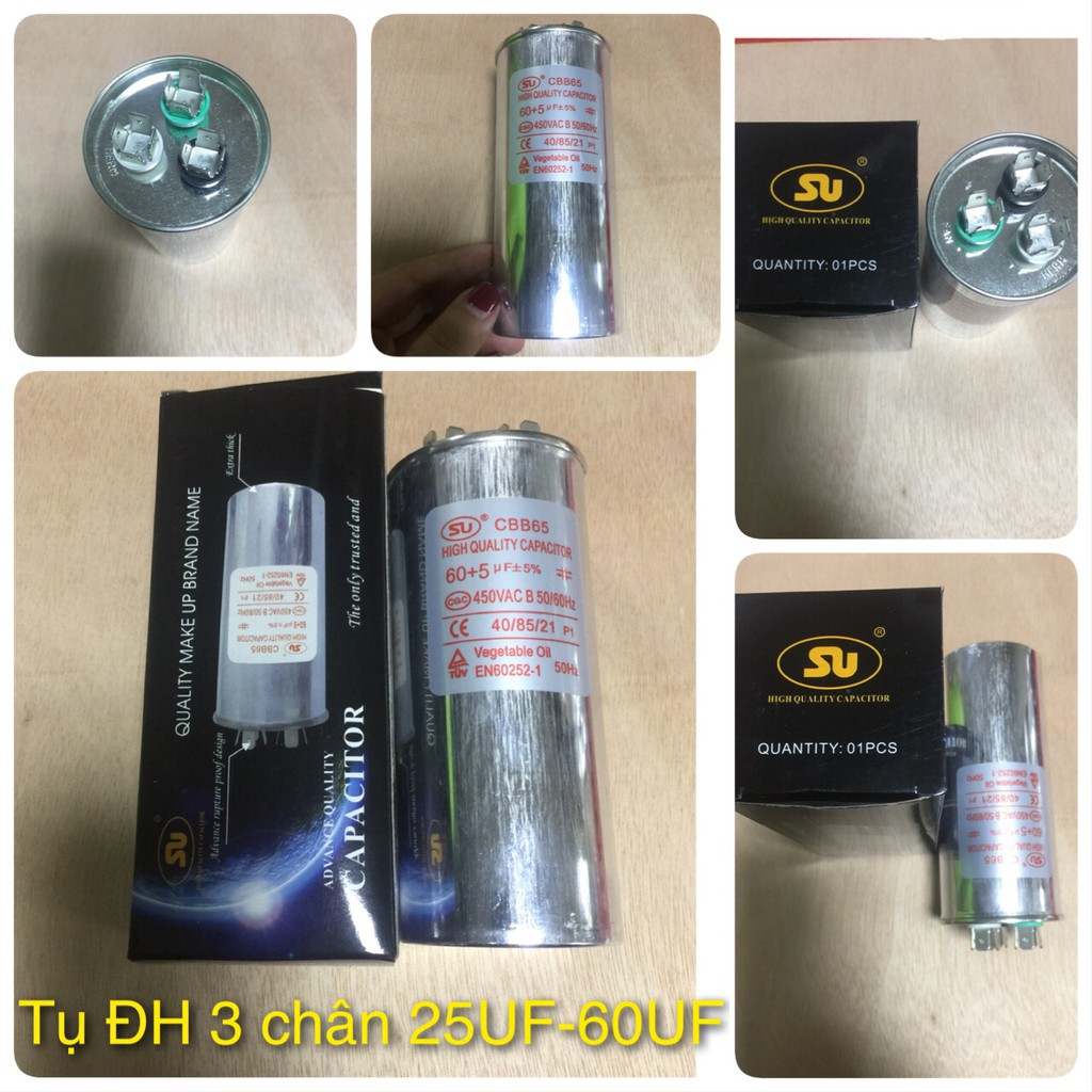 Tụ Điều Hòa Thương Hiệu SU (Từ 25uF - 60+5.0uF)