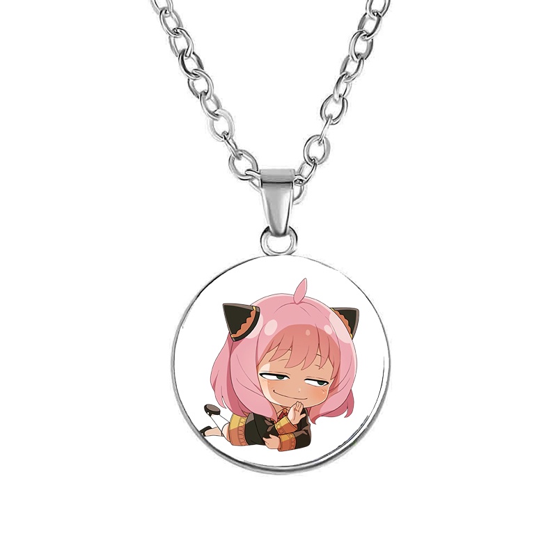 Vòng cổ in hình nhân vật SPY x Family ver nằm anime chibi xinh xắn phụ kiện trang sức