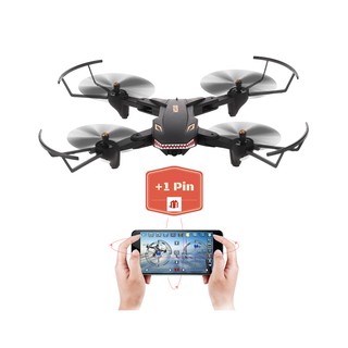 MÁY BAY FLYCAM VISUO XS809S BATTLES SHARKS CAMERA WIFI 720 HD MỚI NHẤT 2018