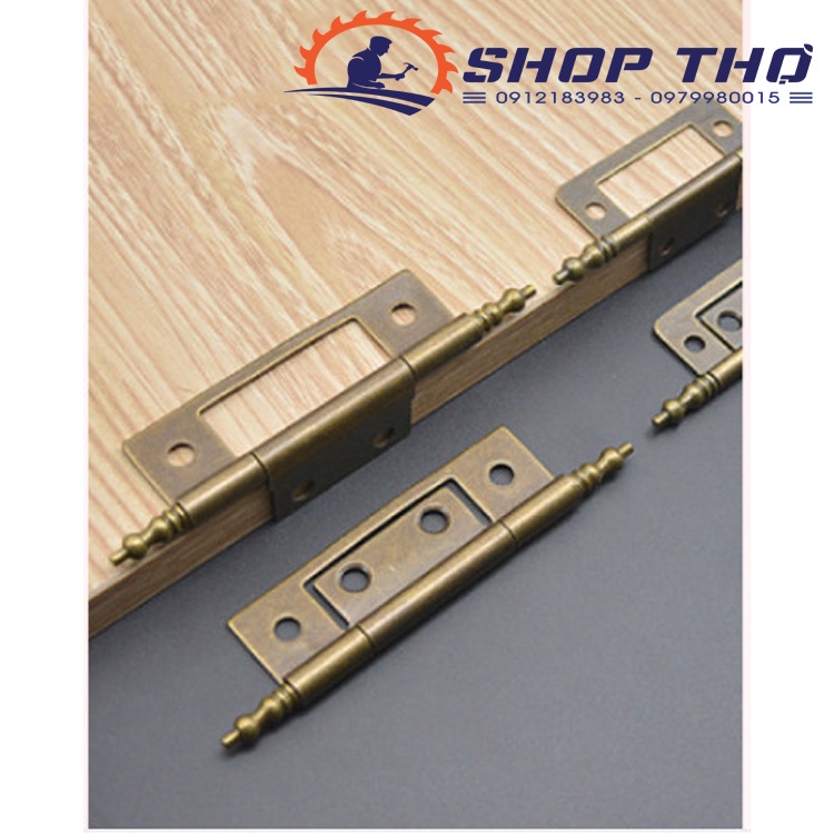Bản lề giả cổ kiểu mẹ con cỡ 2, cỡ 3 (2 cái)