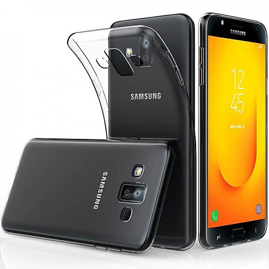 Ốp lưng Silicon trong suốt cho Samsung Galaxy J7 Duo, Ốp Lưng Samsung