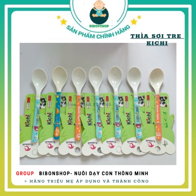 Thìa ăn dặm sợi tre Kichi kute cho bé