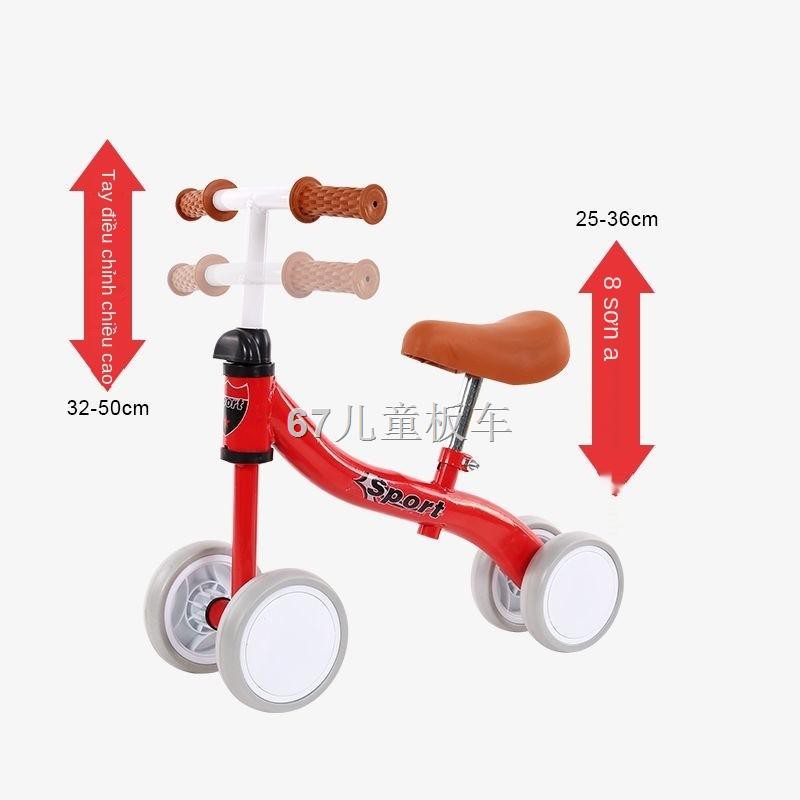 NXe đạp thăng bằng trẻ em 4 bánh 1-3 tuổi không có bàn scooter yo-yo tập đi cho bé